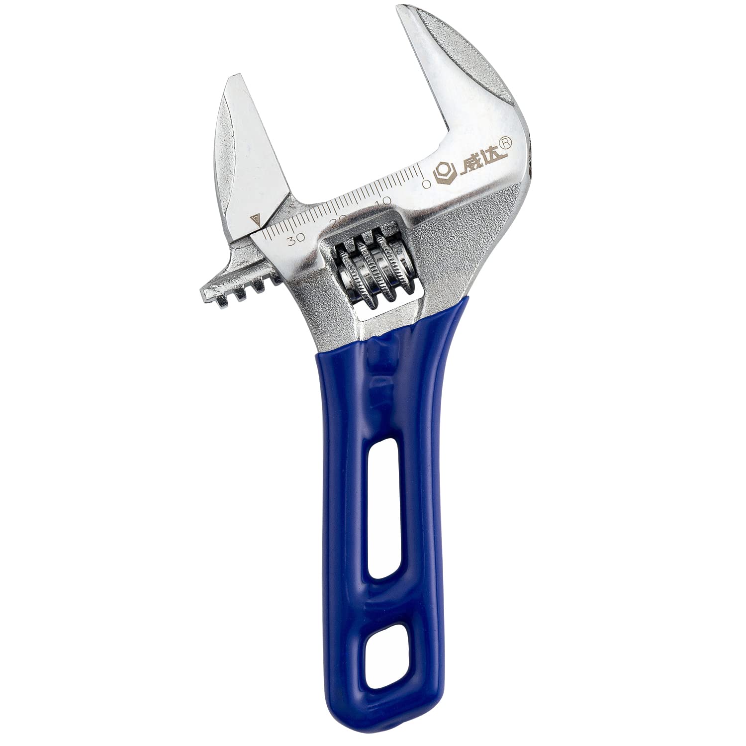 Hqgc Chrome Wide Opening Stubby Adjustable Wrench Spanner With Short Handle Vanadium Steel Forged (6")