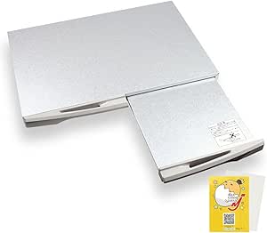 ガスコンロ専用 狭いキッチンに スライド式ガスレンジテーブル ガルバリウム鋼板製 幅59×奥行44×高さ3.5cm オリジナルクリーナー付