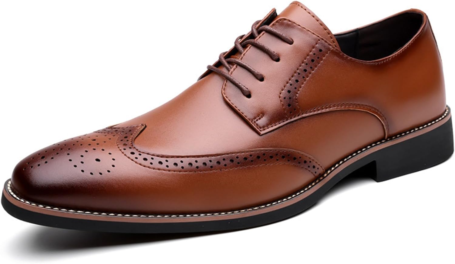 Men’s Portland Oxford Formal Brogue Lace Up Leather Shoes