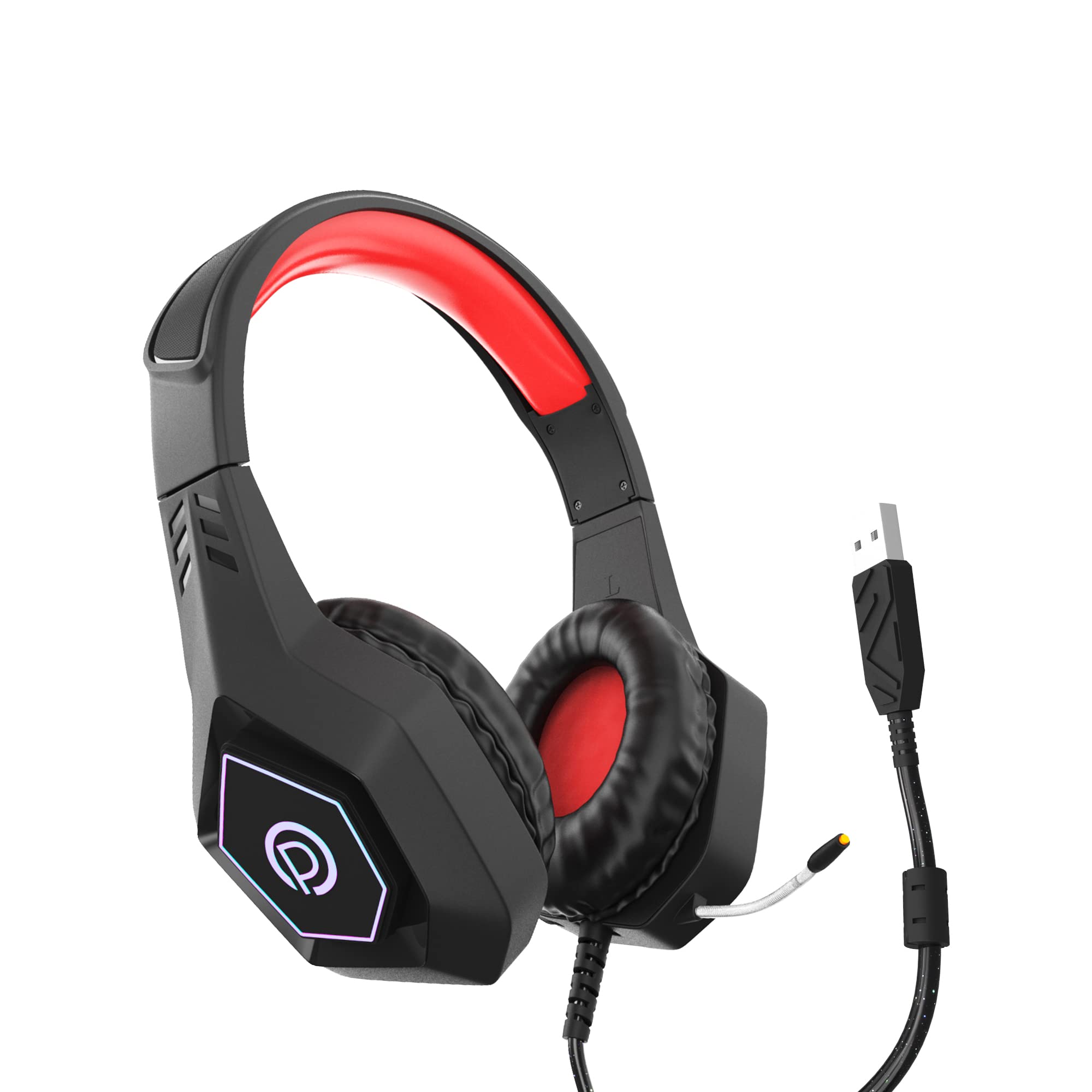 Probus G1 USB Wired Gaming Headphone with Noise Cancelling Mic for PC (Black)