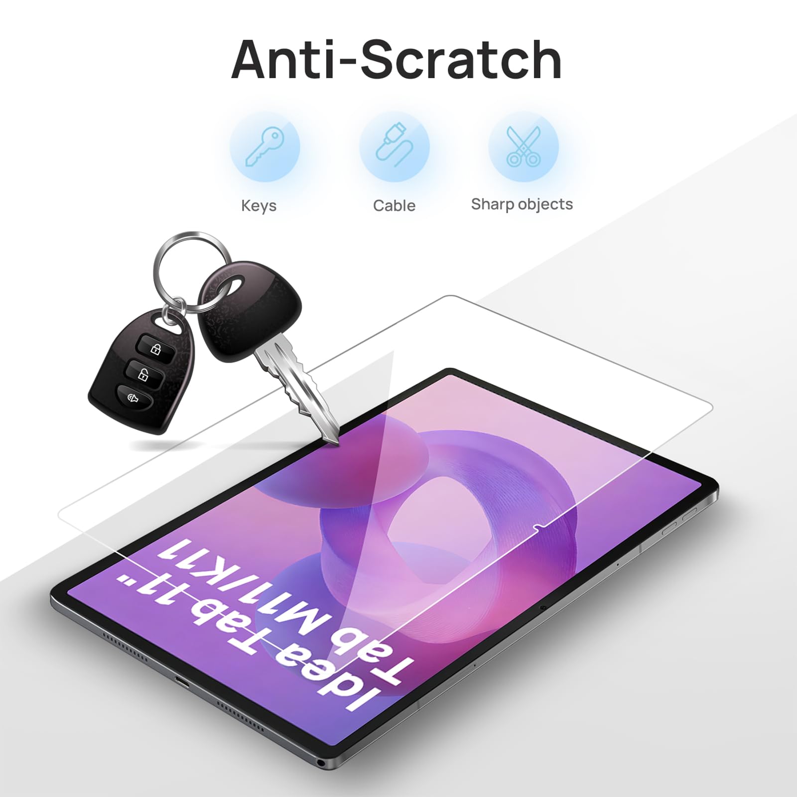 Pellicola Protettiva per Lenovo Tab M11 K11 Idea Tab 11 Pollici Xiaoxin Pad 11 Vetro Temperato 2 Pezzi