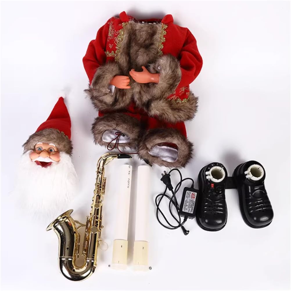 Papá Noel eléctrico de 90 cm Que Canta y Baila, Figura Musical animatrónica de tamaño Real, decoración navideña para la Entrada de un Hotel o Centro Comercial.,B