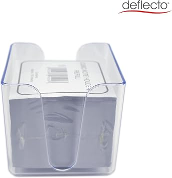Deflecto Pack of 10 Desk Notes Cube - Crystal Clear - Desktop Memo Block Refill - Cubic Desk Notepad Holder - Desk Memo Pad - Paper Block Cube Refill