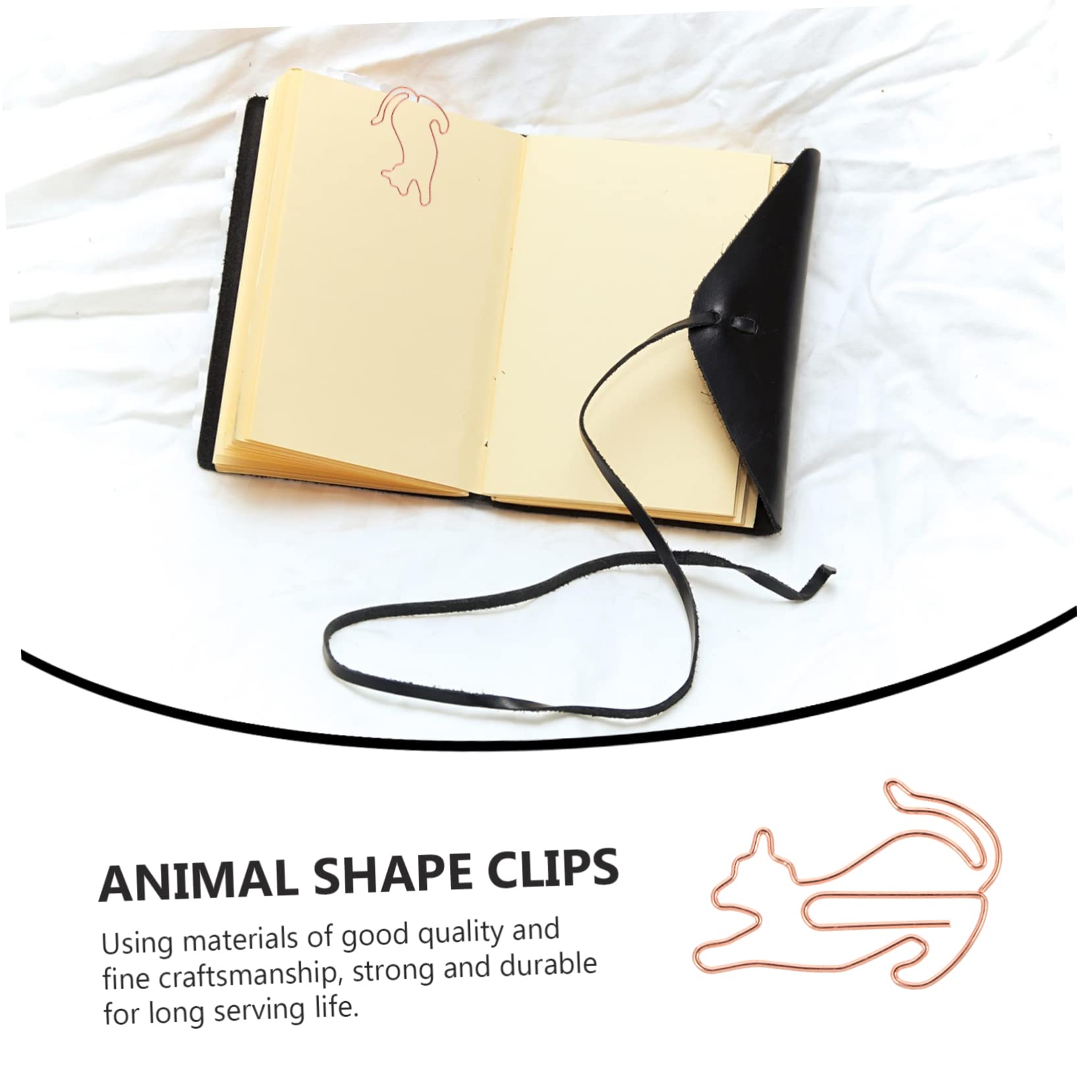 LALAFINA Lot De 3 Pinces À Marque-pages En Métal En Forme D'animaux Pour Cartes Notes Livres Fournitures De Bureau Pinces Décoratives 40 Pièces X 3