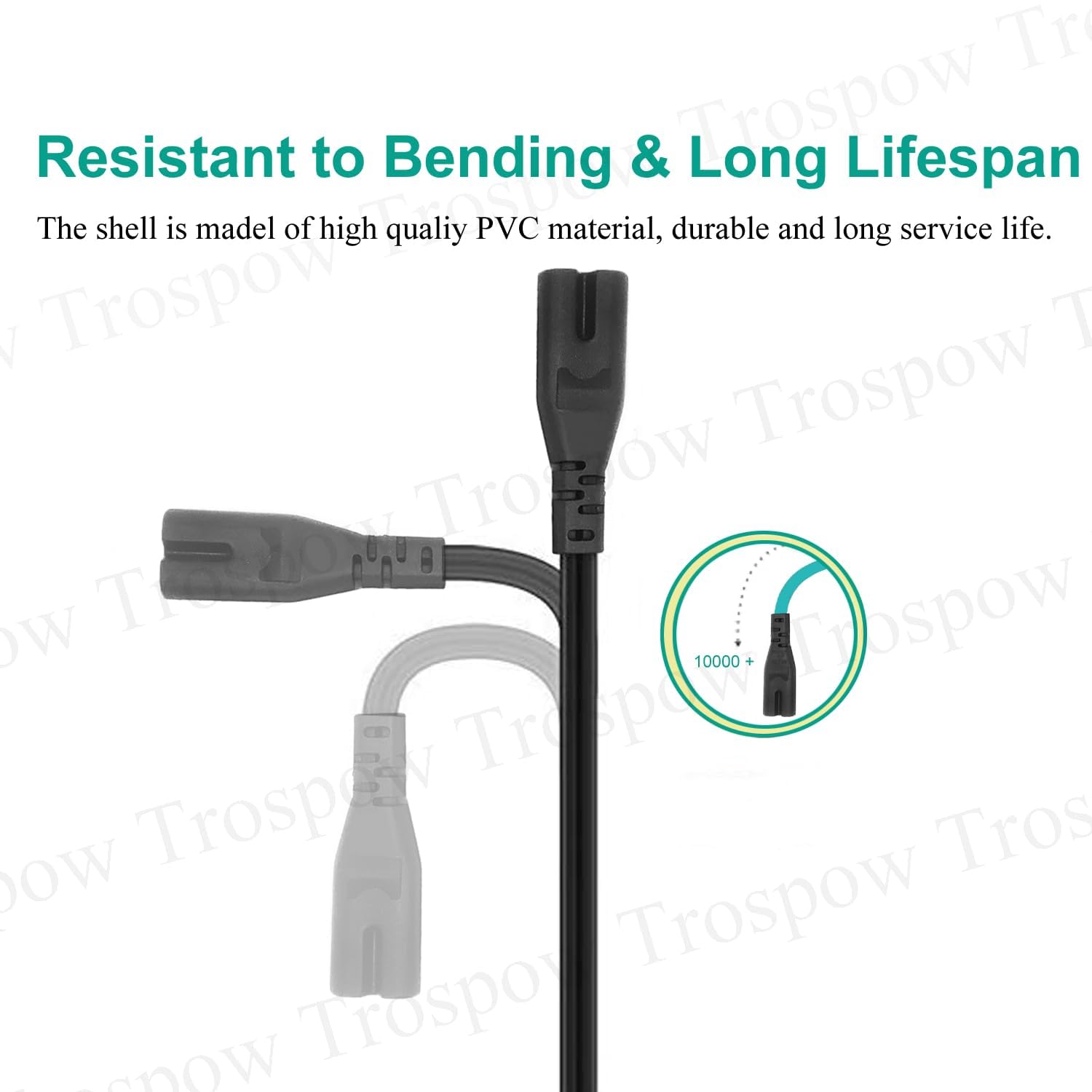 Hp All In One Desktop Power Cord 5ft AC Power Cord Cable 2-P For HP Officejet 4635 6000 6500 6500A 7000... Officejet Wireless Printer - Foto 10