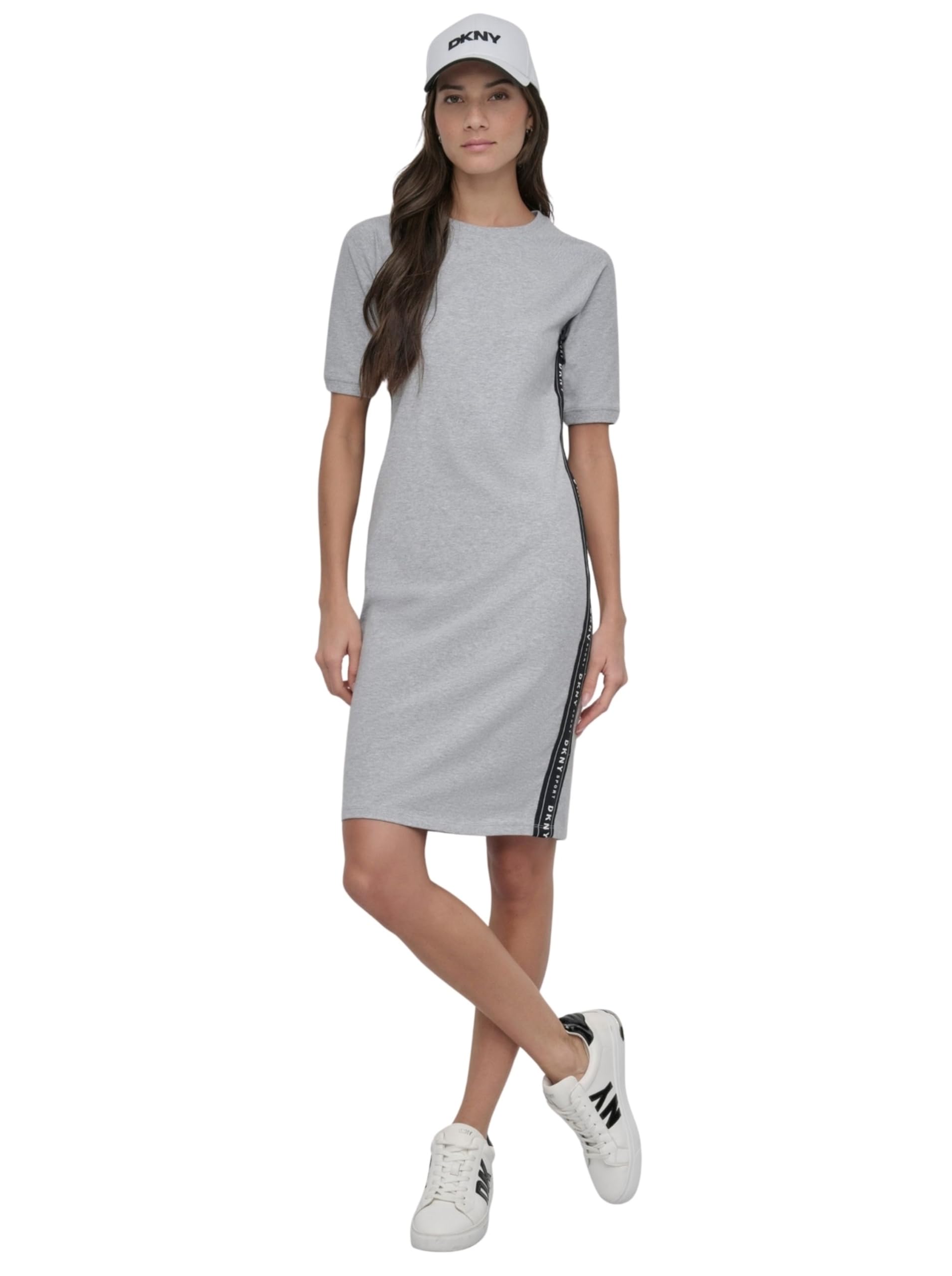 DKNY Damen Dropout Logo Sneaker Dress Lssiges Kleid