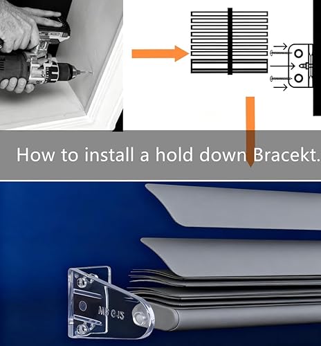 Miniatura 5 de 4 clips de sujeción para riel inferior de color transparente para persianas de alto perfil de 2 pulgadas