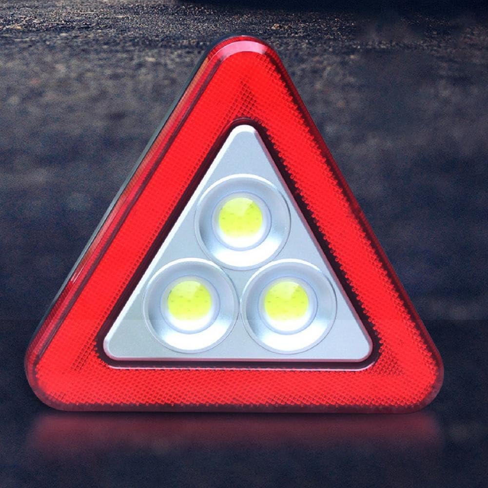 Triangle Warning Sign Triangle Car LED Work light Road Safety Emergency Breakdown Alarm lamp Portable Flashing light on hand backup upto 3-4 hours1Ps (B0C9QHJYXX) Amazon Price History, Amazon Price Tracker