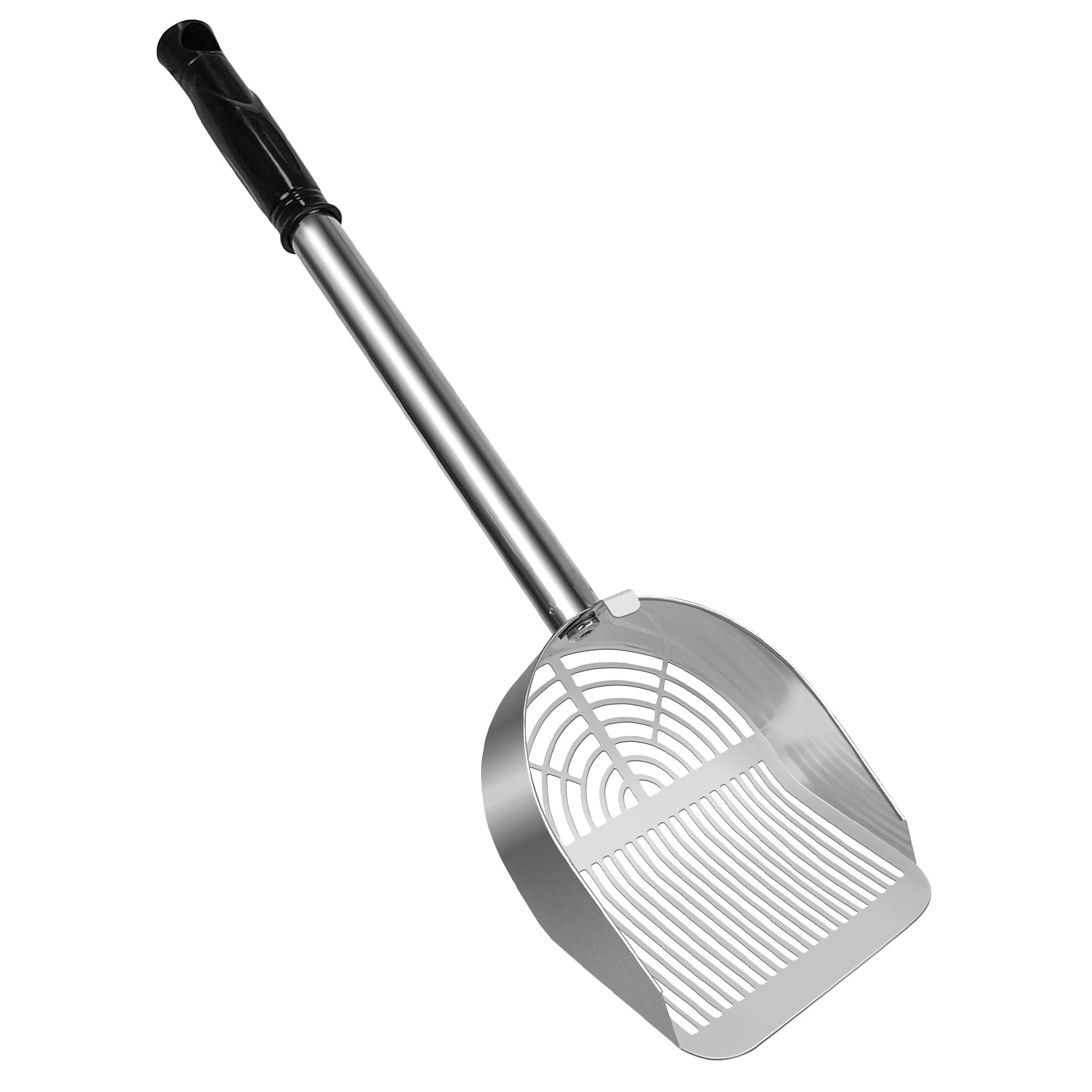 LIHOOOOM Cat Litter Scoop Deep Shovel, Detachable Long Handle Litter Scooper, Metal Cat Litter Scoop, Stainless Steel Cat Litter Scoop, Kitten Pooper Lifter, Kitty Metal Scooper with Holder Strip Hole