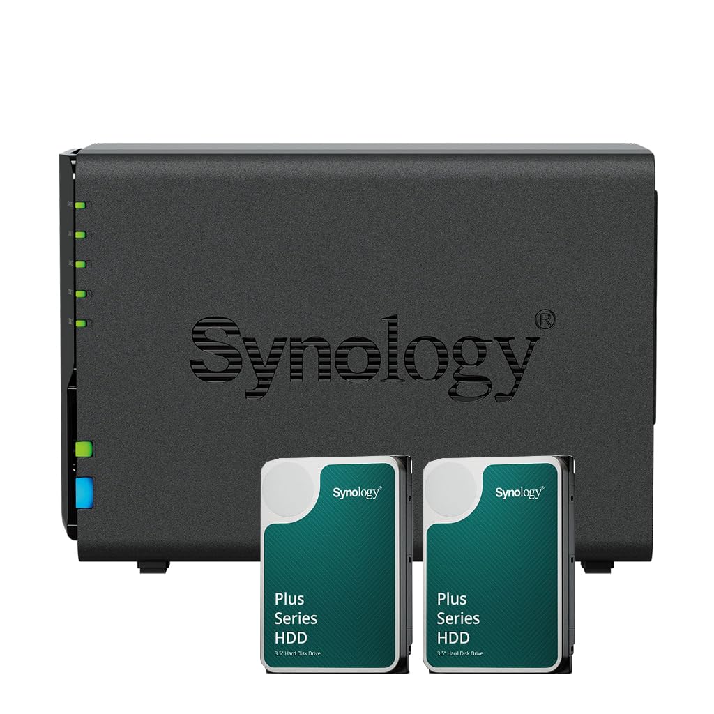 Bundle NAS Synology DS224+ 2Go avec 2 disques Synology 4To HAT3300, Non assemblé