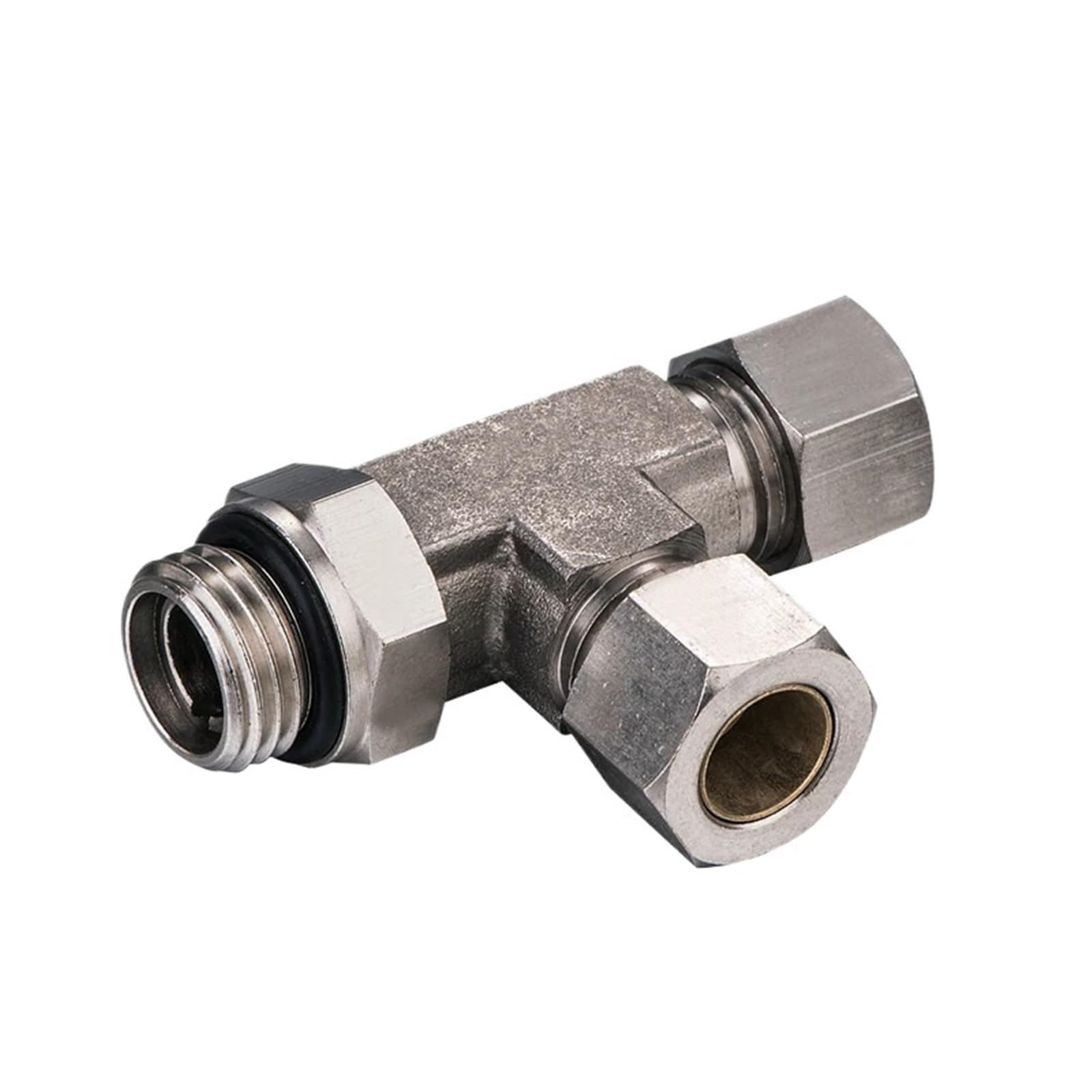 10 unids/lote KST 1/8, 1/4, 3/8, 1/2, tubo de inserción, conector de accesorios Lok, ajuste de compresión, tubo de conexión de aire, junta de tubería