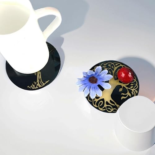 Miniatura 4 de 2 moldes de silicona para posavasos de flores de mandala, molde de fundición de resina epoxi para posavasos de bebidas, tapetes, decoración del