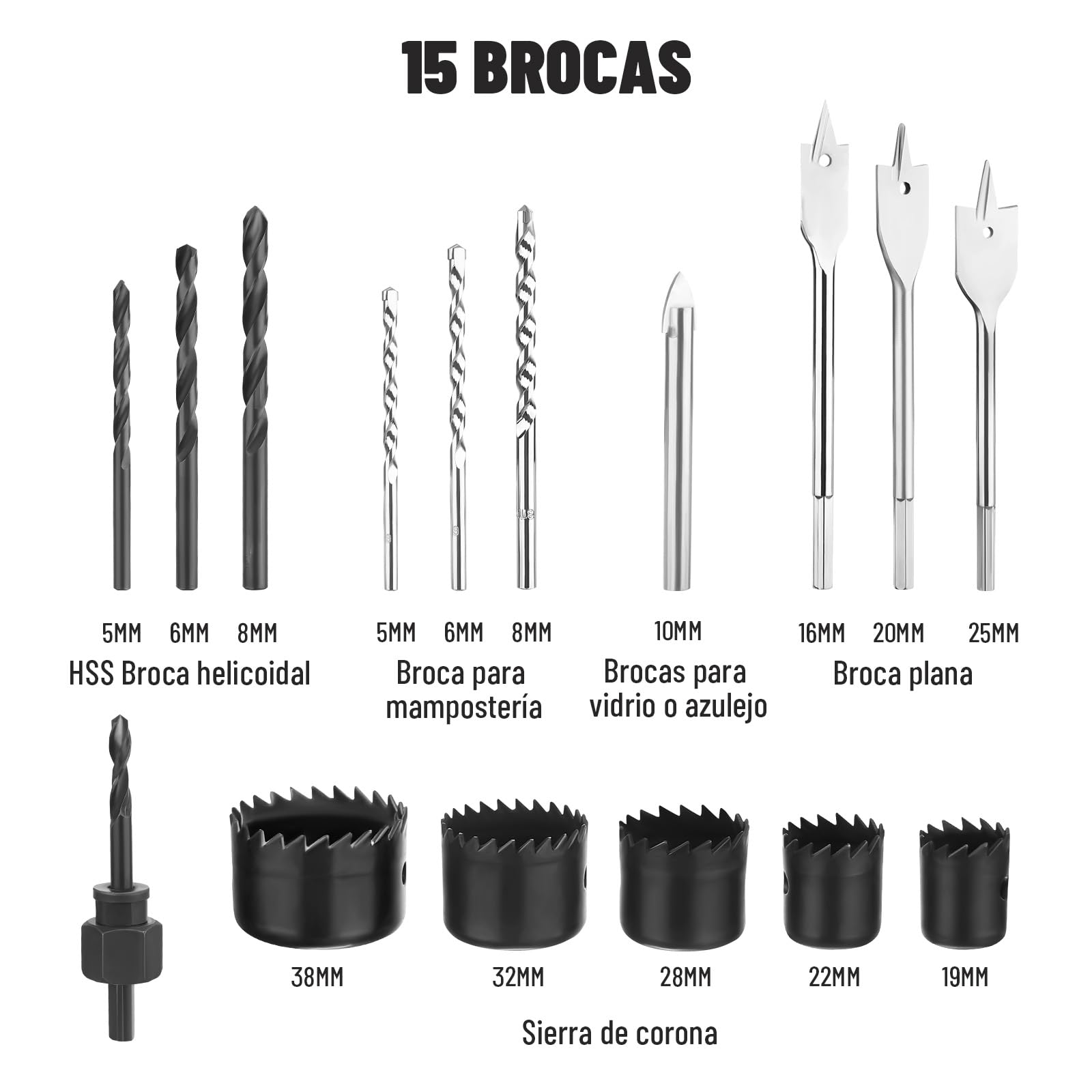 DOVAMAN Taladro Percutor Eléctrico 850W, Función 2 en 1, Mandril de 13 mm, Velocidad Ajustable 0-3000 RPM, Set de Taladro con Cable y Accesorios para Hormigón, Metal, Madera