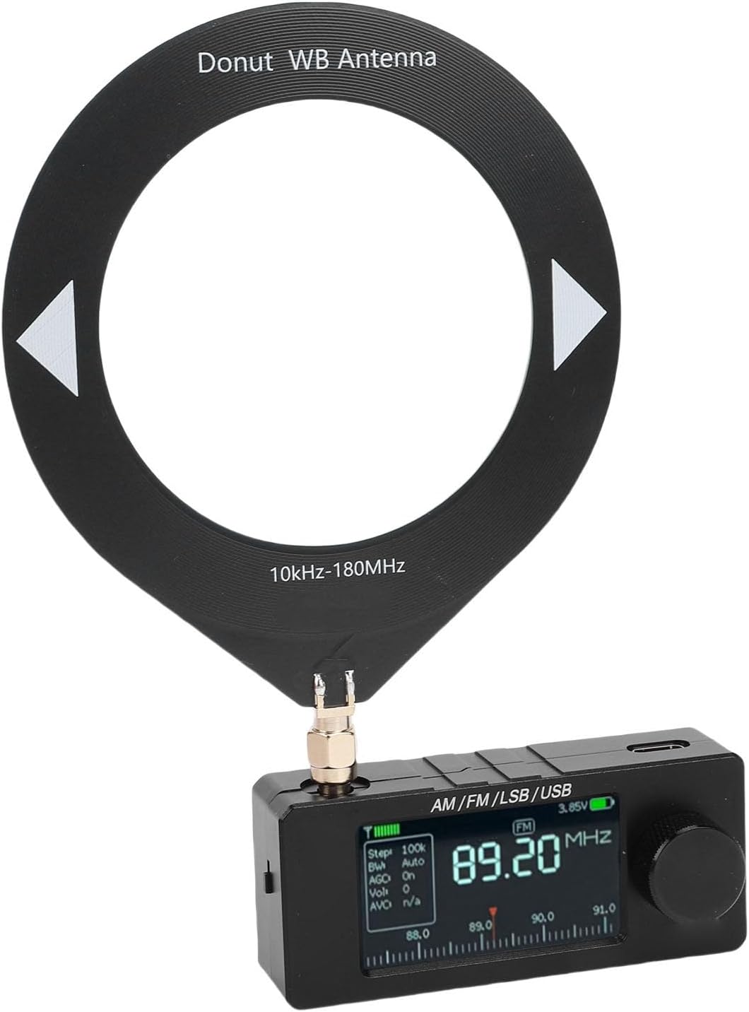 Portable DSP Radio, All Band Reception FM AM LSB USB Modes, 1.9 Inch IPS Color Screen, Built in 1W Speaker, with Hi Z Circuit for S3 SI4732 DSP Chip