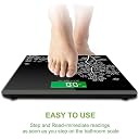 ARYANS GLOBAL Digital Body Weight Scale for Home Use | Electronic Weighing Machine with LED Display, 180 kg Capacity, Tempered Glass Platform, High Accuracy, Black Floral Design gallery image