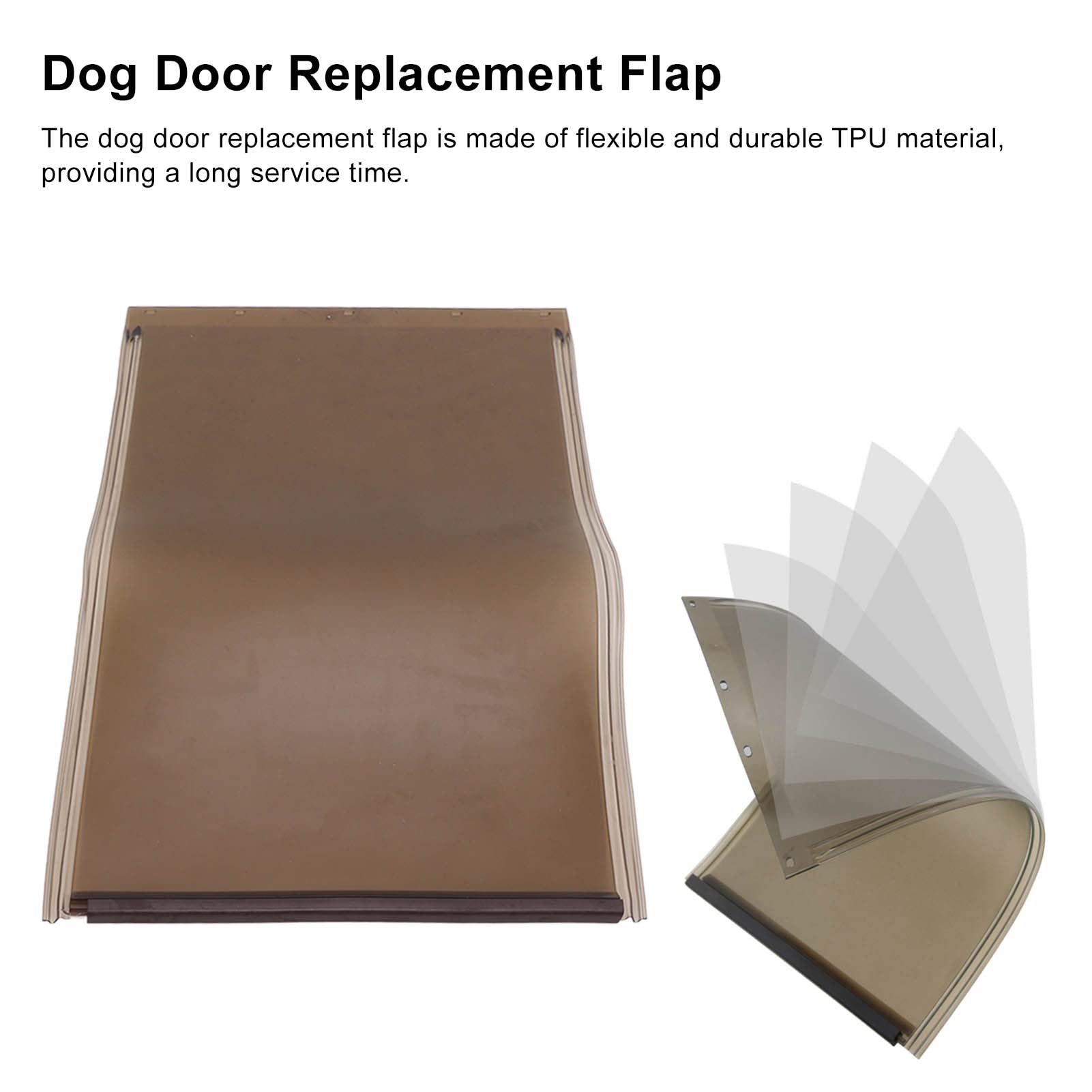 Flap per porta per cani in TPU resistente agli urti, ricambio per porte per animali in alluminio e plastica, cornice flessibile per porte per animali adatta al freddo con (l)