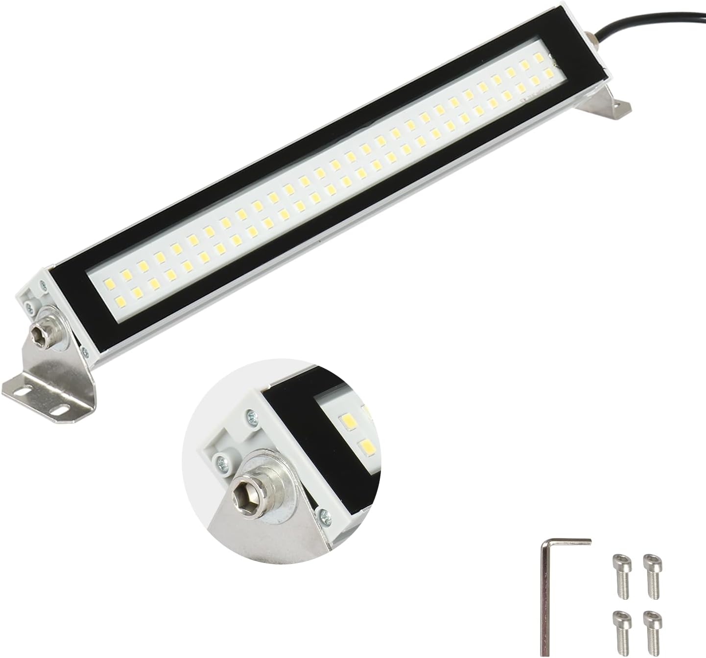 Industrial Machine LED Tube Light 10W 1200LM, 13.8In 6500K AC 110V CNC Machine Work Light IP67 Waterproof LED Explosion Proof Lighting No Plug