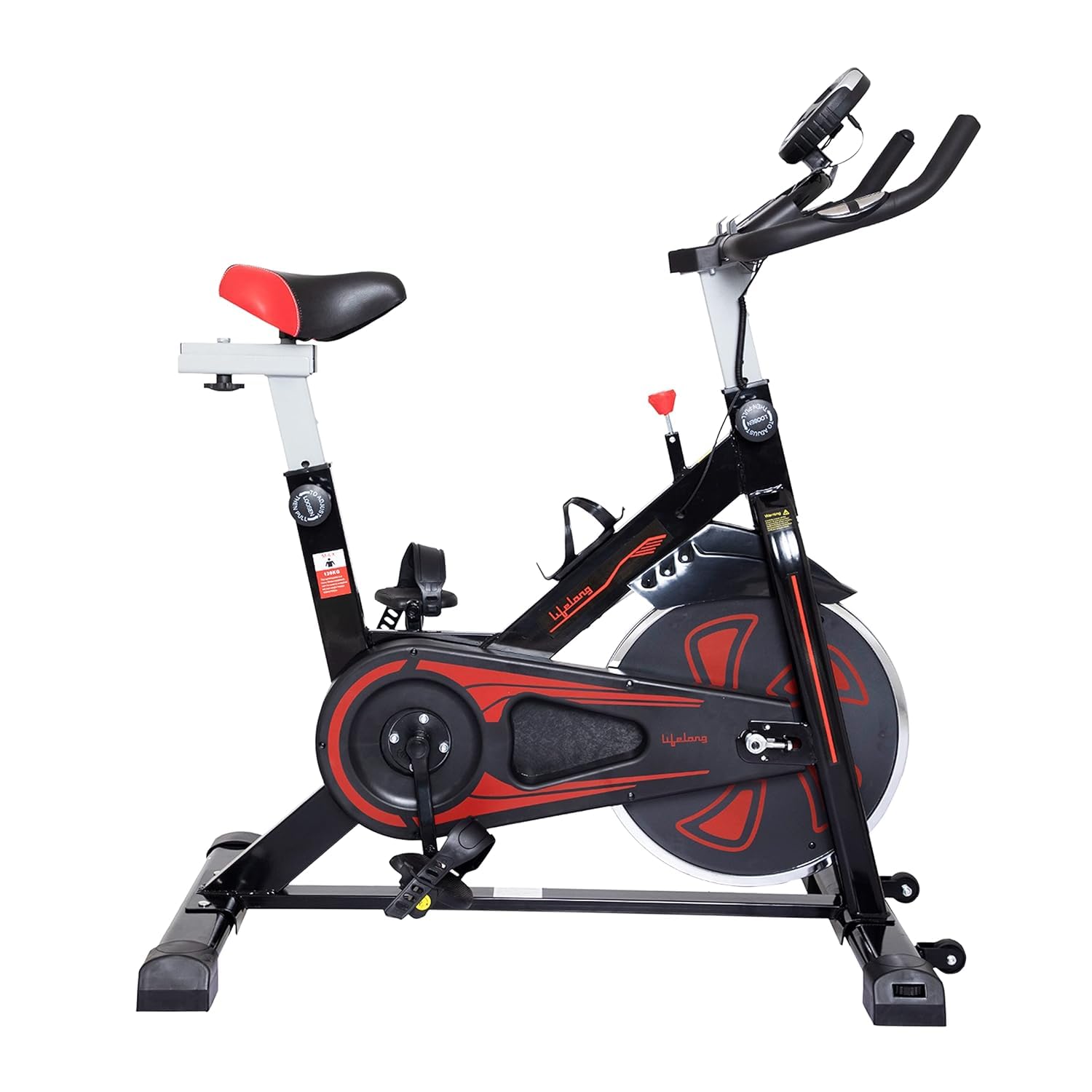 Lifelong LLF199 Fit Pro Spin Fitness Bike with 10Kg Flywheel, Adjustable Resistance, LCD Monitor and Heart Rate Sensor for Fitness at Home; Home Workouts (1 Year Warranty) (B09W9V2GBR) Amazon Price History, Amazon Price Tracker
