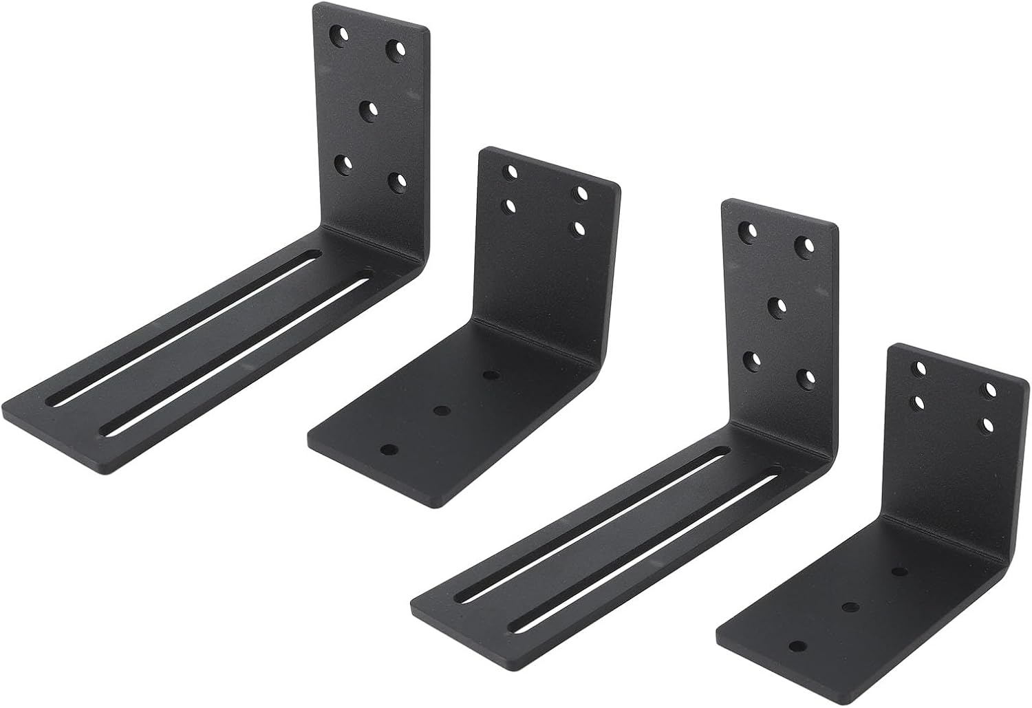 Industrial Grade Security Door Bracket Set for Complete, for Basement Sheds, Black