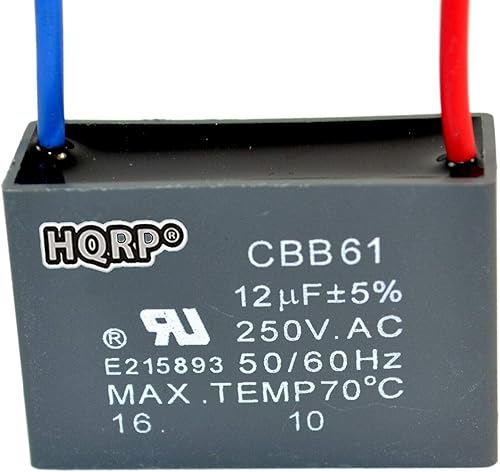 Miniatura 26 de HQRP Condensador compatible con ventilador de techo Hampton Bay 4.5uf+5uf+6uf 4-Wire CBB61