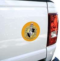 Vista 2 de Harry Potter Hufflepuff pintado cresta automotriz coche refrigerador Locker vinilo círculo imán