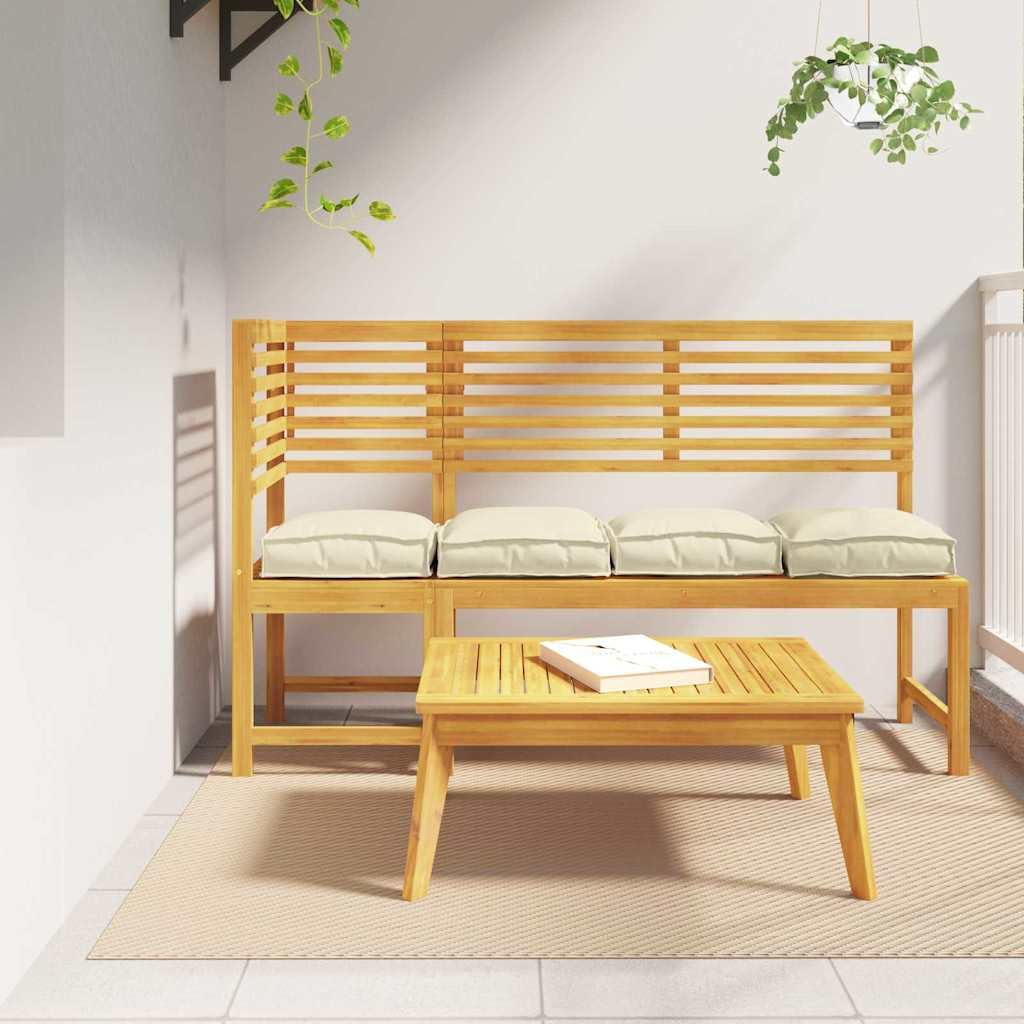 Coussin carré moderne crème déperlant pour assise jardin et chaise de salon