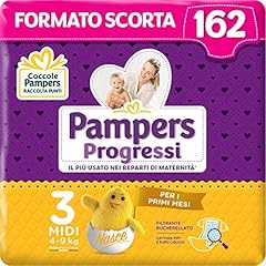 Pampers Progressi Midi, 162 Pannolini, Taglia 3 (4-9 Kg)
