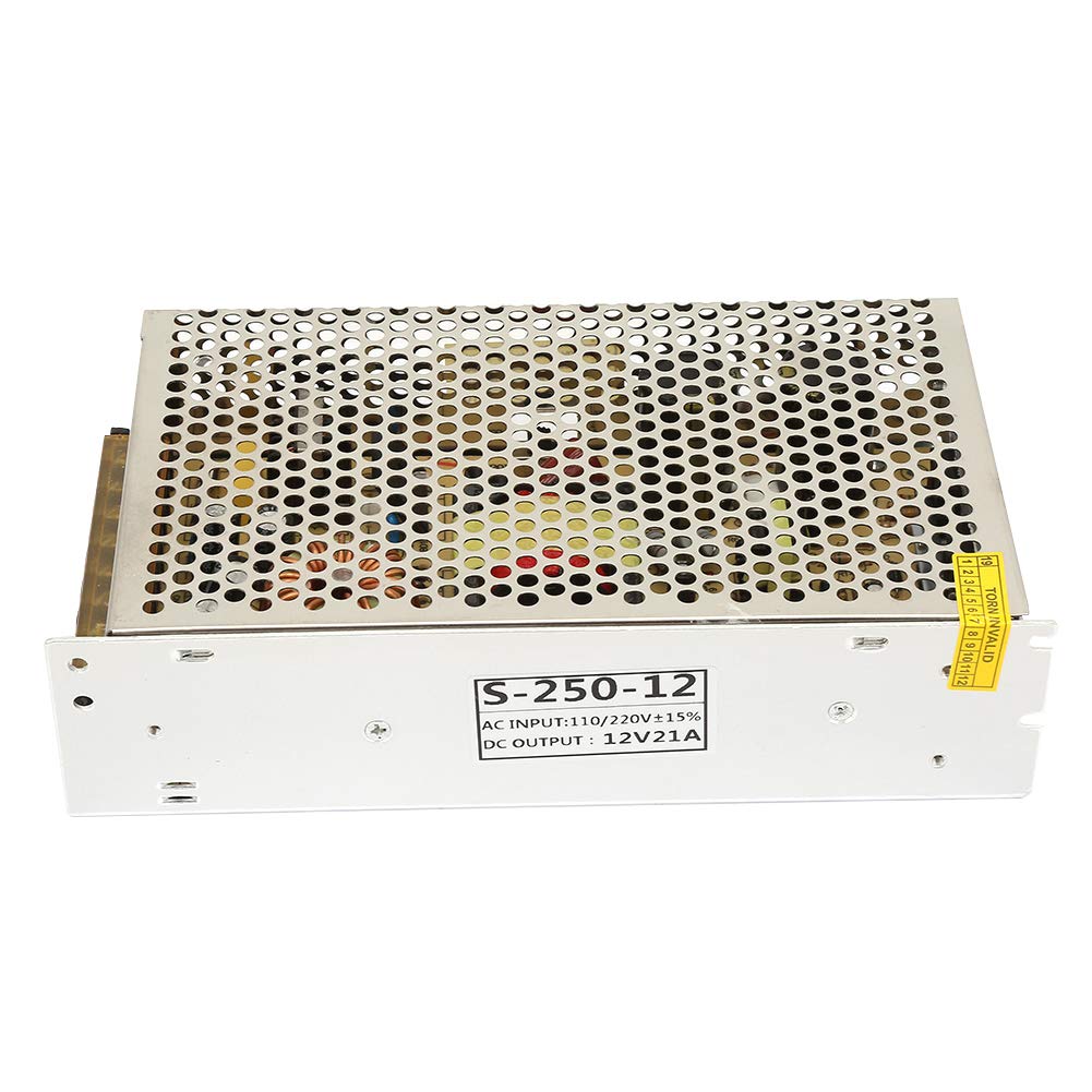 Fuente de alimentación conmutada 12V 250W Adaptador de Controlador de Potencia LED de aleación de Aluminio Equipos industriales y Pantalla LED
