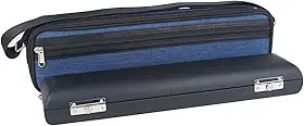 Estojo para Flauta de 16 Ou 17 Furos, em Couro Impermeável, com Alça de Ombro Ajustável, Alça de Mão E Bolso Externo. Ideal para Flauta Transversal de