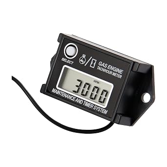 Digital LCD Maintenance Hours Tachometer, RPM Hours Counter for Generator,Waterproof Design for Gas Powered Lawn Mower Alternator Compressor Chainsaw ATV Outboard Motor and Snowblower etc.