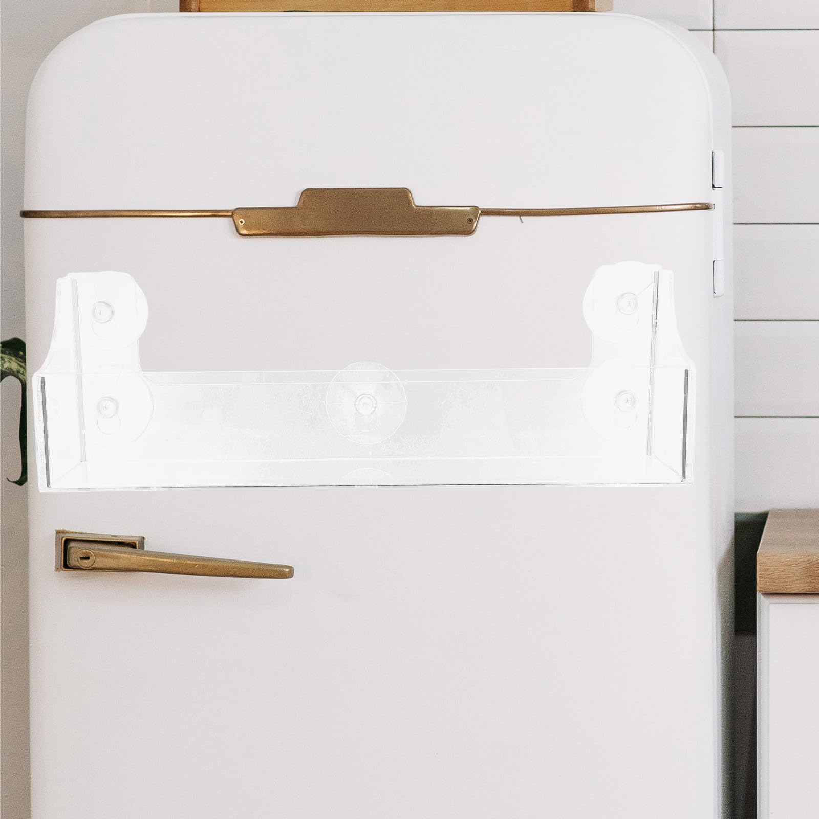 TOYANDONA Estante Organizador para Botellas de Especias con Ventosa Multifuncional y Práctico de Acrílico Transparente Adecuado para Armarios y Refrigeradores