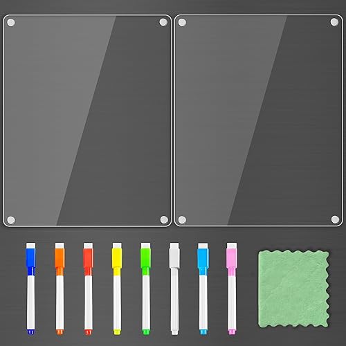 Miniatura 16 de PigPotParty Tabla Magnética de Tareas Acrílica para Niños en el Refrigerador – 9.5"x12" Tablero de Tareas de Borrado en Seco Diario y Semanal con 8