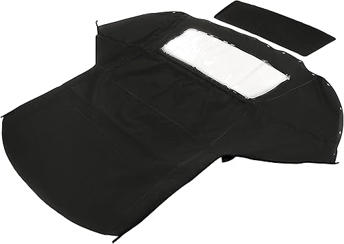 Miniatura 4 de Kojem Techo superior blando convertible compatible con Chevrolet Camaro 1994-2002 Pontiac Firebird 1994-2002, tela de vela negra, ventana de