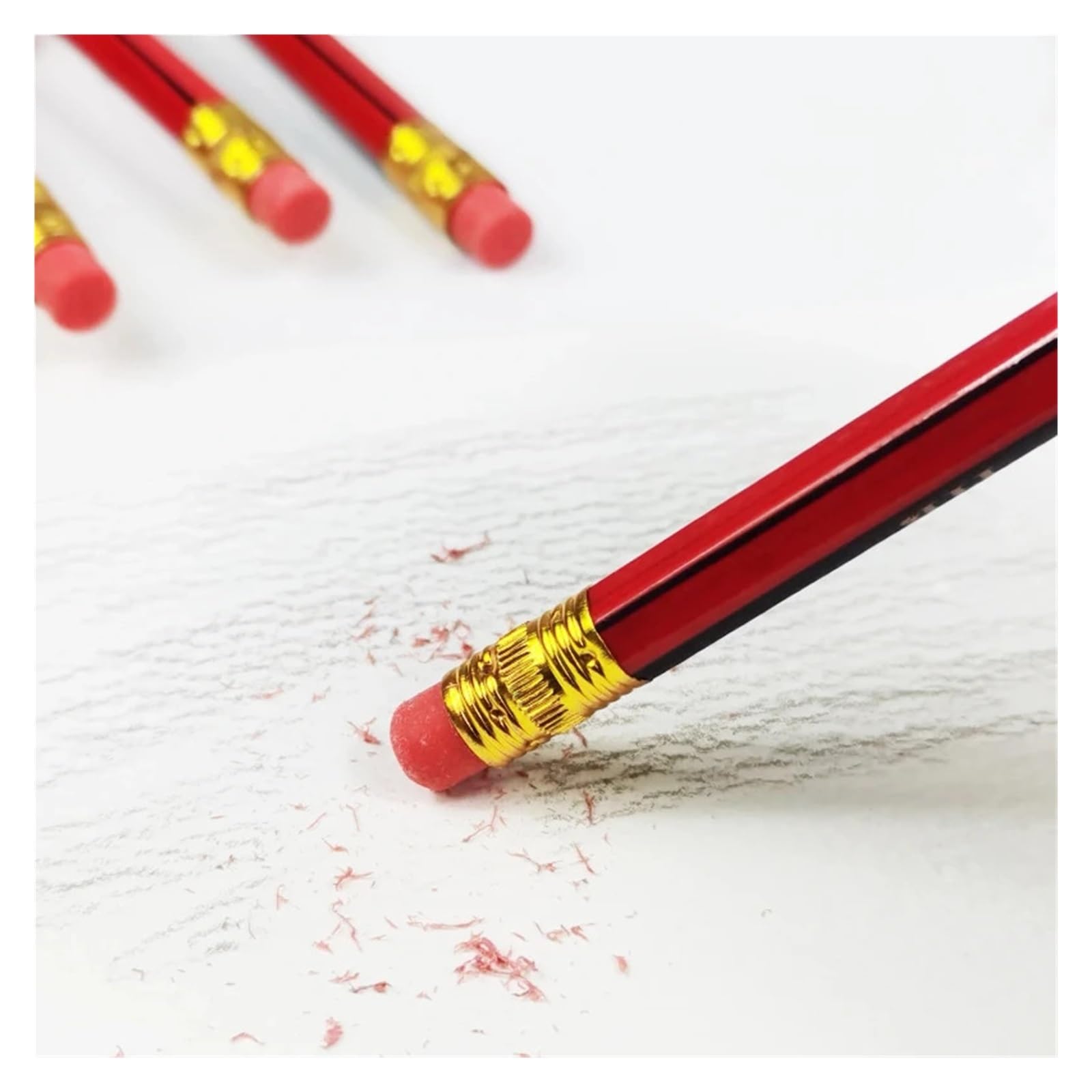 Generisch 50/100 Teile/los Skizze Bleistift Holz Bleistifte HB mit Radiergummi(HB 100pcs)