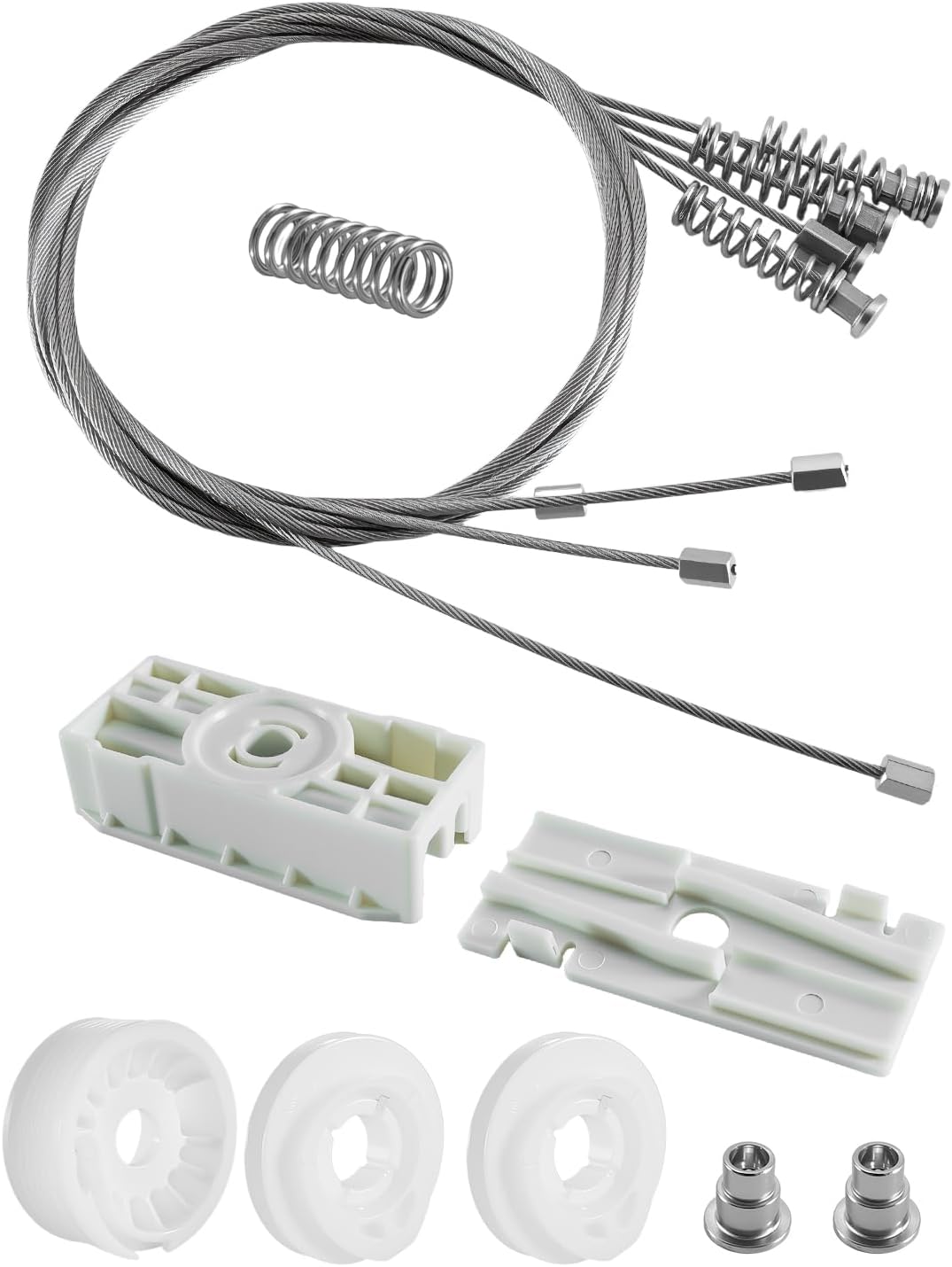 Rear Quarter Window Regulator Repair Kit Compatible with Ford Mustang MK5 S197 2-Door Convertible Coupe 2005-2014