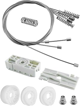 Rear Quarter Window Regulator Repair Kit Compatible with Ford Mustang MK5 S197 2-Door Convertible Coupe 2005-2014