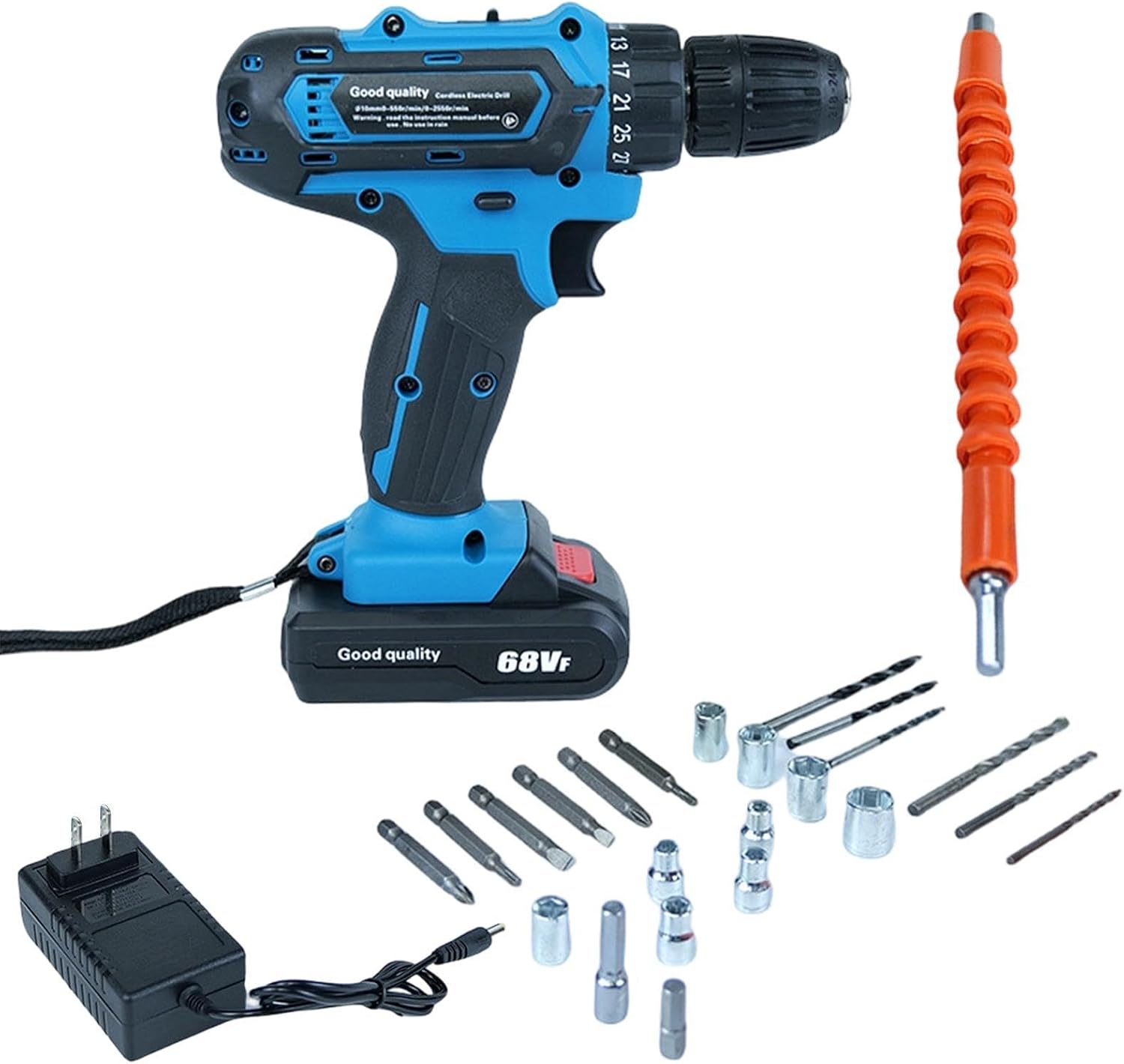 Drill Kit | 21V Brushless 2-Speed Rechargeable Drilling Tool | Cordless Electric Drill with Driver Bit,for Men Home Repair Shop Woodworking Construction