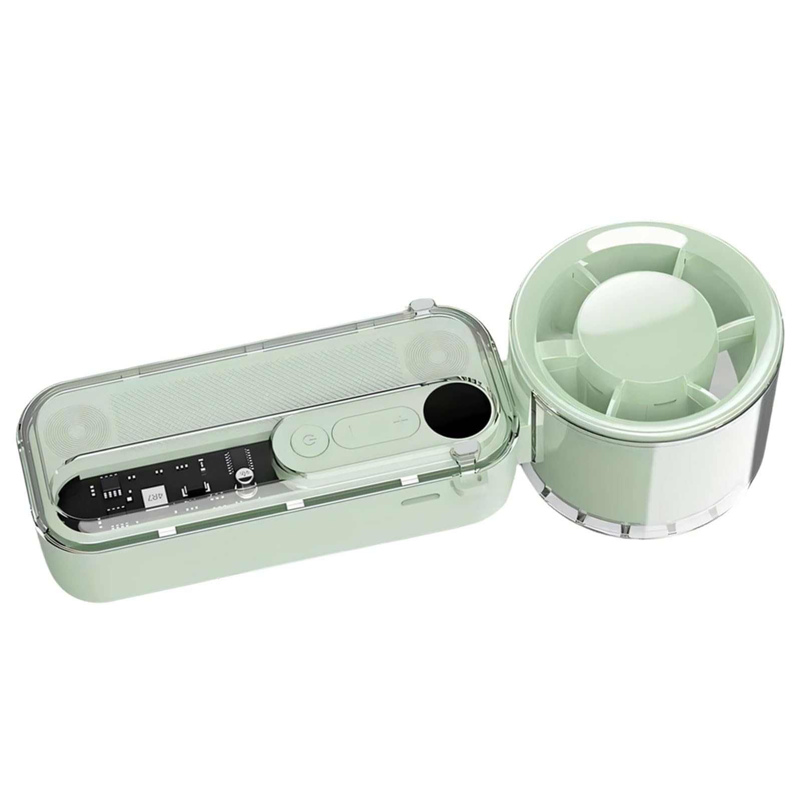 Ventilador de mano premium con pantalla digital y 100 velocidades regulables USB