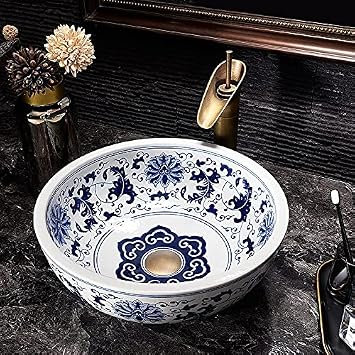 Bathroom Bar Vanity Vessel Sinks Above Counter 40x15cm Bathroom Vessel Sink, Above Counter Bathroom Lavatory Bowl Vanity Sink, Modern Wash Basin for Farmhouse Hotel