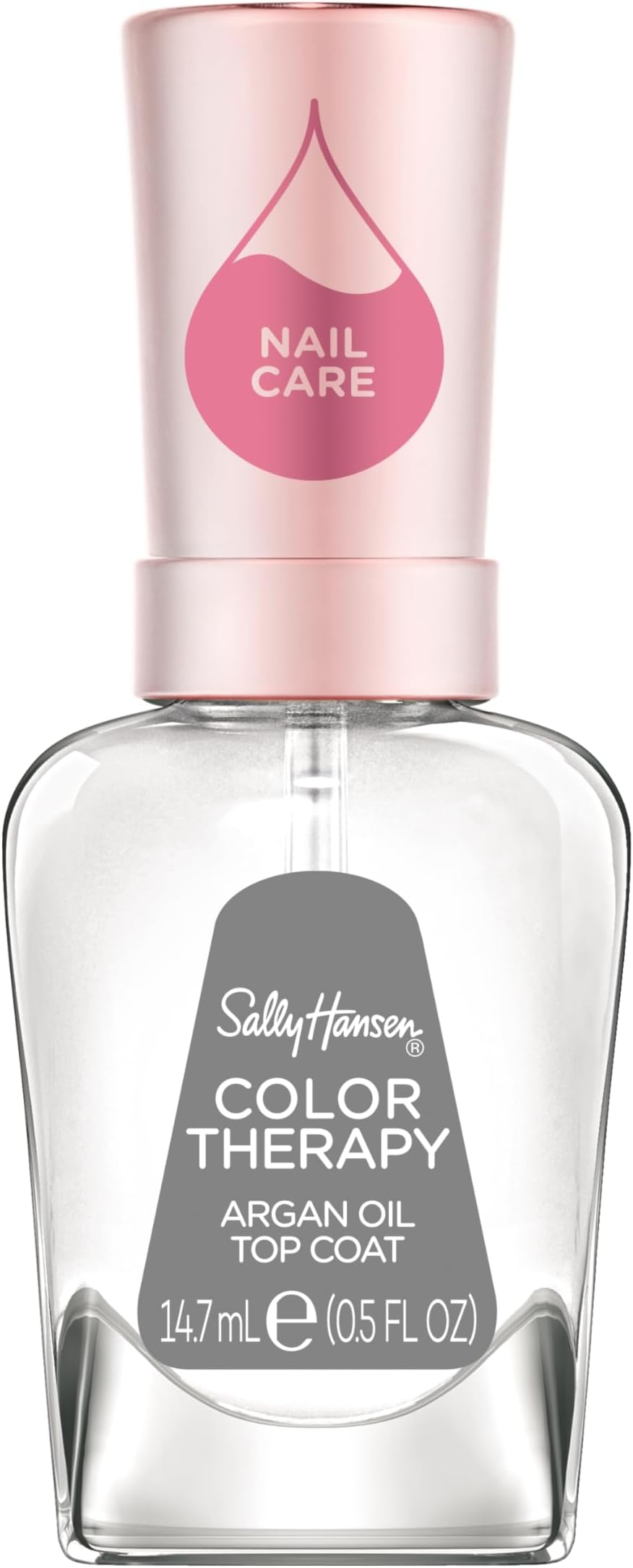 Sally Hansen Color Therapy Top Coat | Argan Oil, Long Lasting, Healthy Nails, Nail Strengthener, Clear