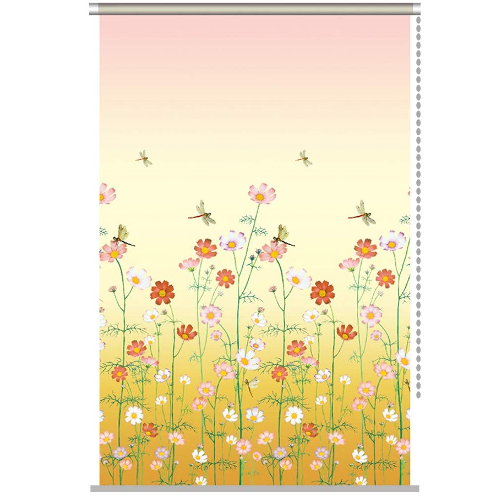 Roller Blinds Silver 100% Blackout Window Roller Shade Floral Patterned, For Living Room/Nursery/Bedroom - 60Cm/ 80Cm/ 100Cm/ 120Cm/140Cm Wide (Size : 120X120cm)