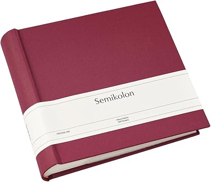 Semikolon 374272 Fotoalbum Classic f r 200 Fotos im Format 10 x 15 cm Einsteckalbum mit Buchleinenbezug burgundy dunkel-rot