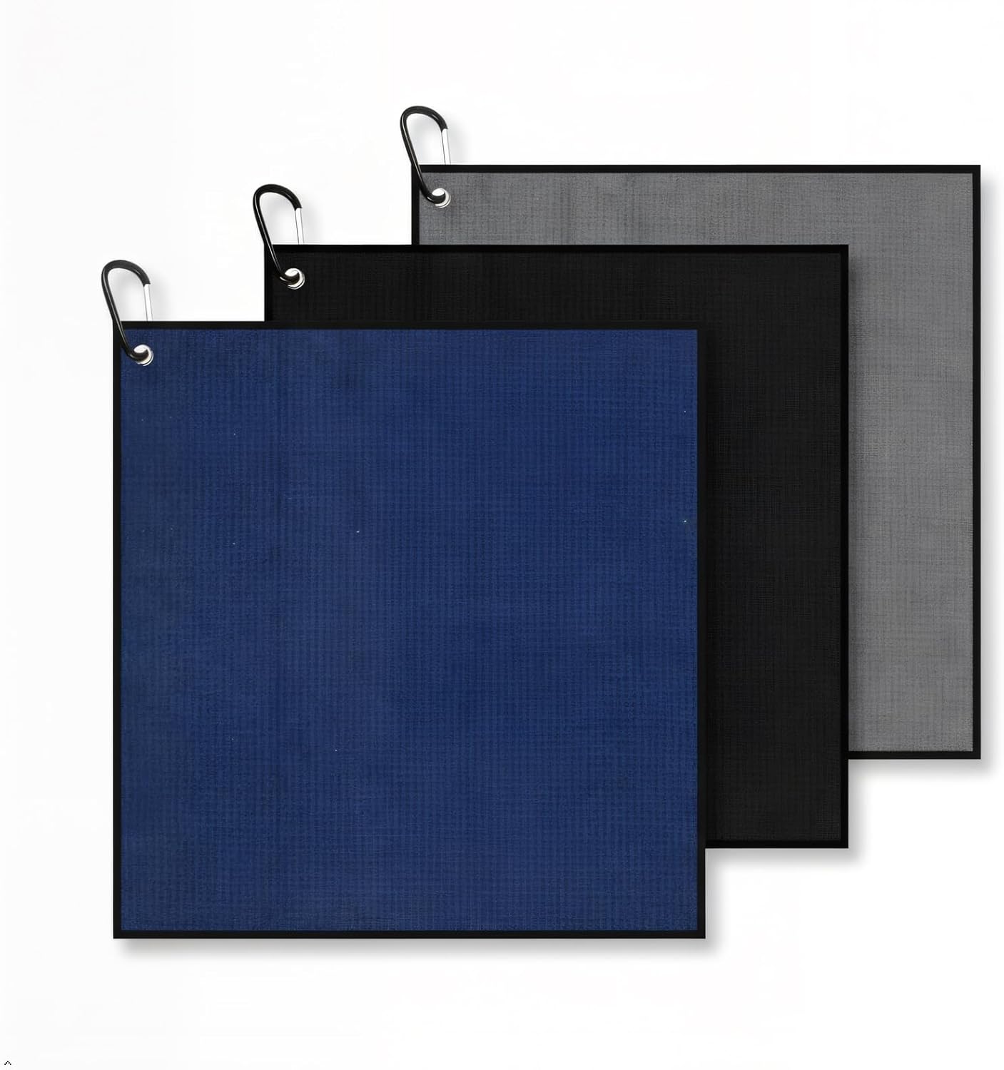 3 Pack Microfiber Golf Towel Men Women with Carabiner Clips Waffle Golf Cleaning Rags(Small)