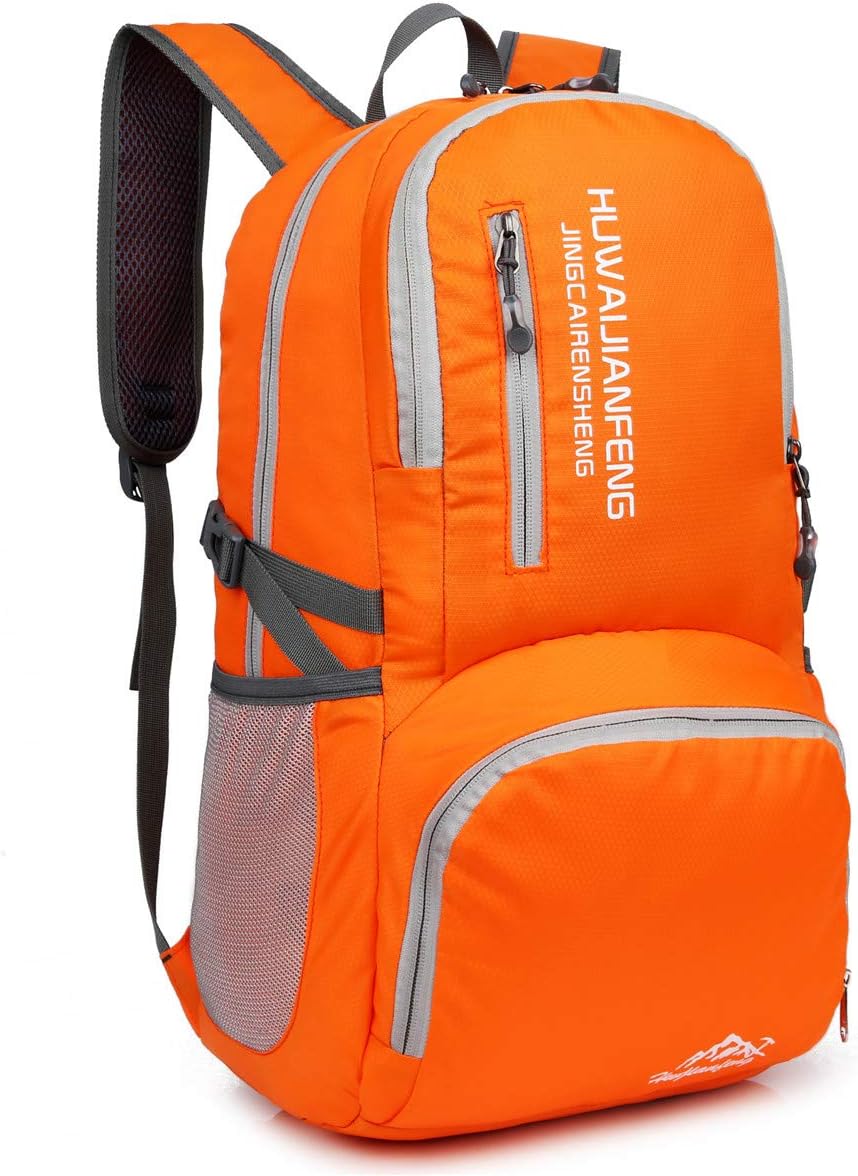 35L/45L Lightweight Foldable Backpack Travel Hiking Daypack, Men Women Durable Handy Waterproof Rucksack for Camping Mountaineering Walking Cycling Climbing