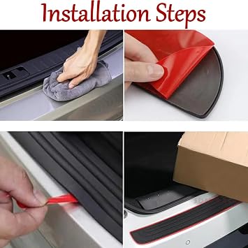 Car Rear Bumper Protector, for MG HS 2018-2023 2024 Anti-scratch Bumper Protector Cover Door Sill Kick Scuff Pedal Accessories,(104cm-9cm)-B