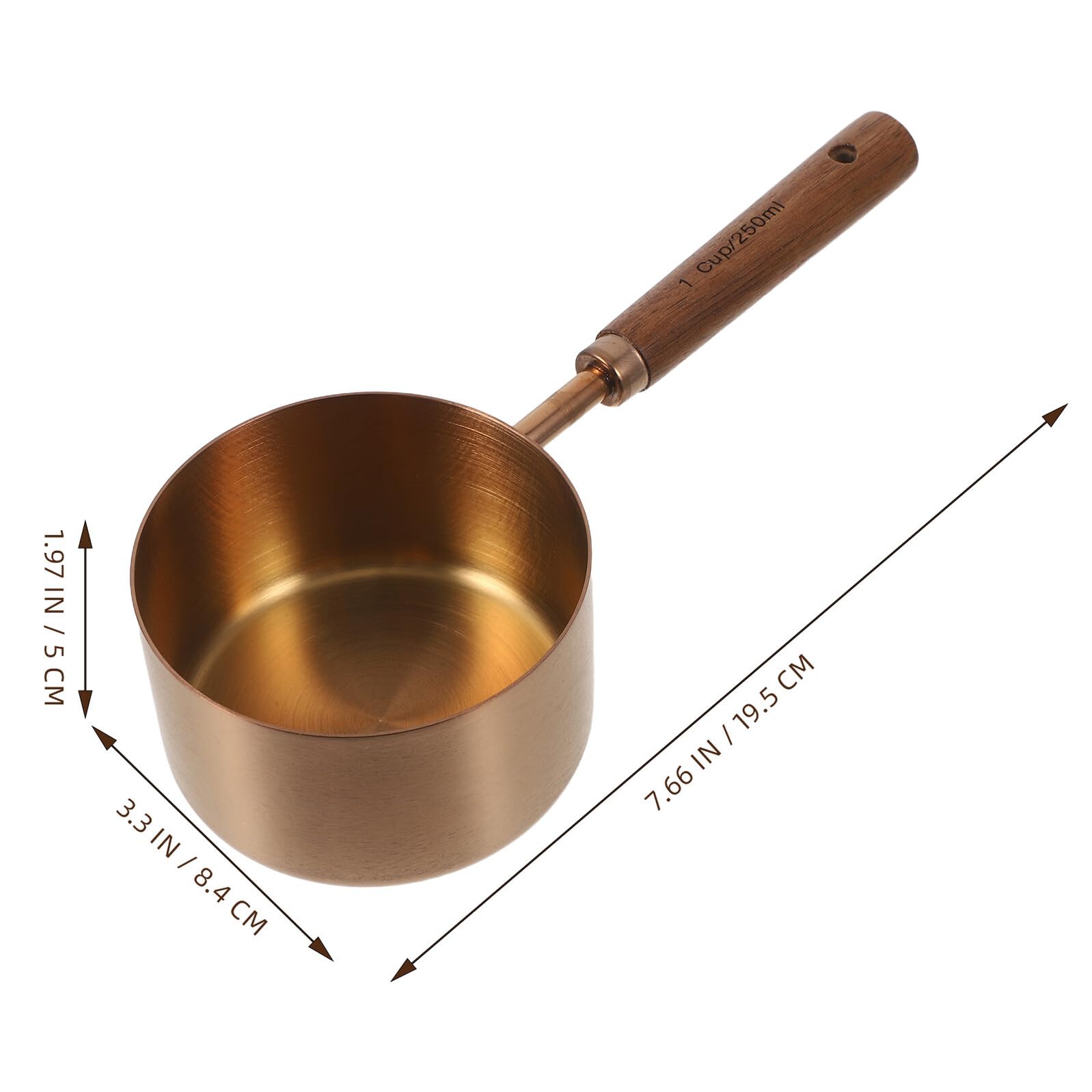 Cuillère Doseuse Cuisine 8 Pièces en Acier Inoxydable et Bois