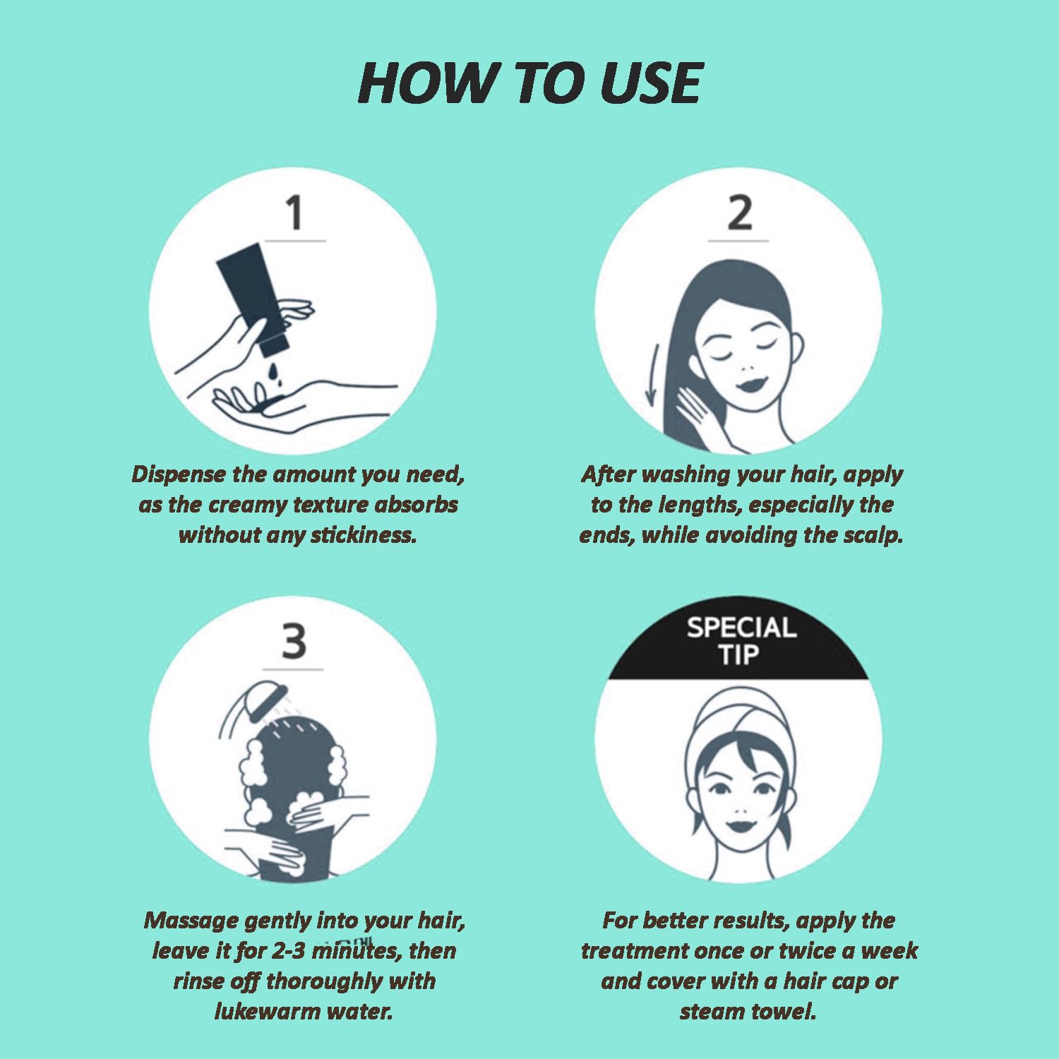 Deep Moisturizing Ceramide Hair Treatment for Dry & Damaged Hair – Nourishing & Hydrating Formula_10 oz (300ml) - Image 3