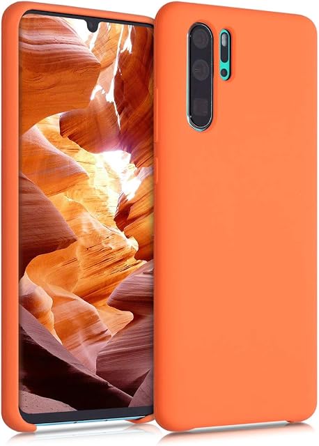 kwmobile TPU Silicone Case Compatible with Huawei P30 Pro - Case Slim Phone Cover with Soft Finish - Papaya