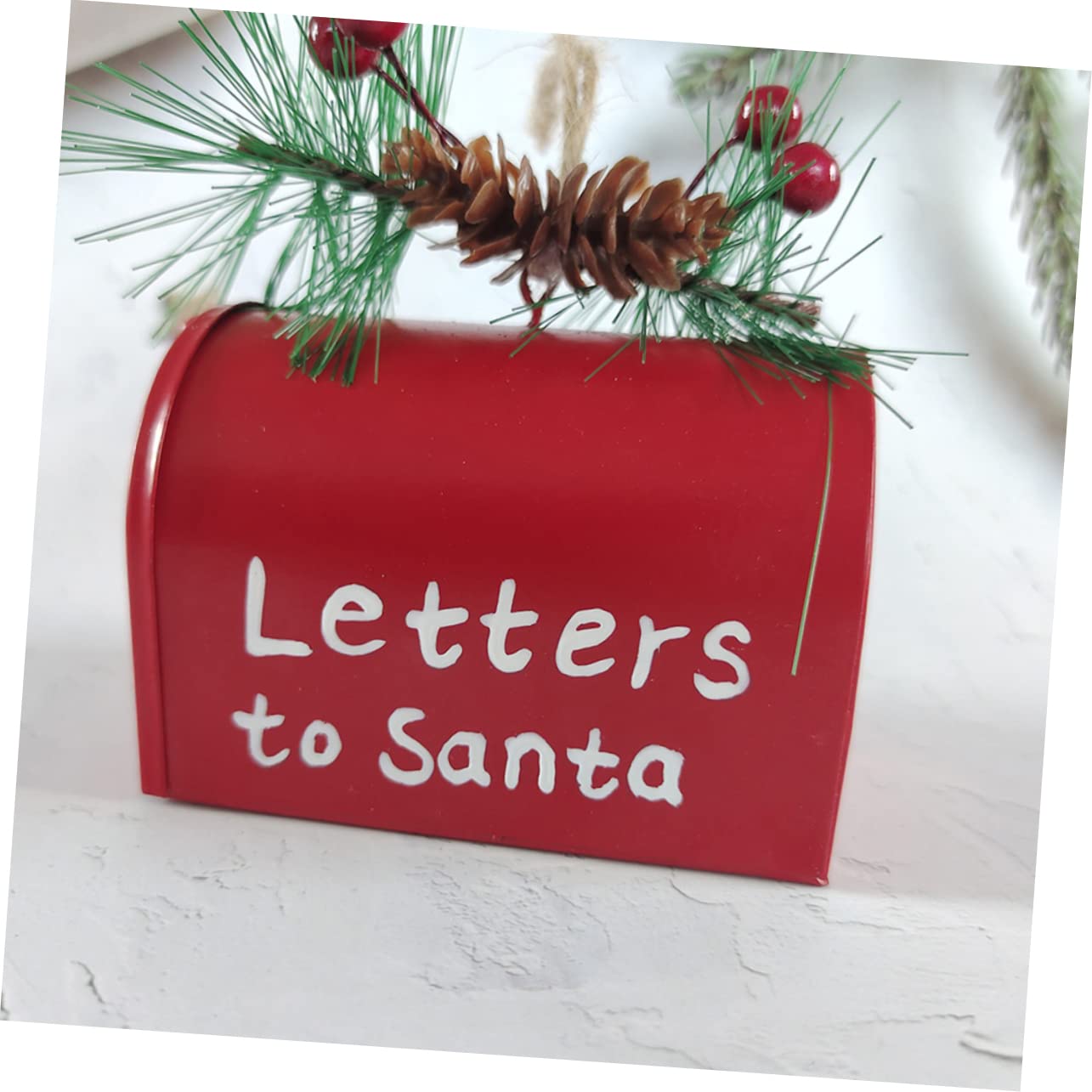 Amosfun 8 Pz decorazione cassetta postale in ciondolo natalizio addobbi per alberi di natale christmas tree decorations regalini natale addobbi natalizi decorare di natale