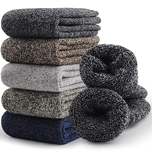SIMIYA Herren Merino Wollsocken 5er-Pack Thermosocken